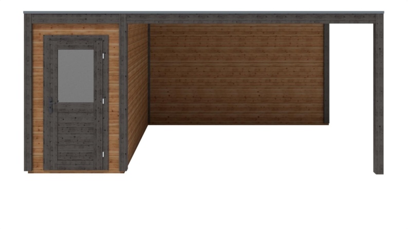 Casetta da giardino in legno Veya 5.56x3.09 m - 17.18 m2 - 28 mm - impregnata