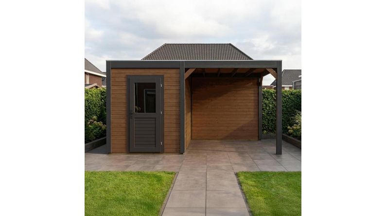 Casetta da giardino in legno Luma 4.56x2.59 m - 11.81 m2 - 28 mm - impregnata