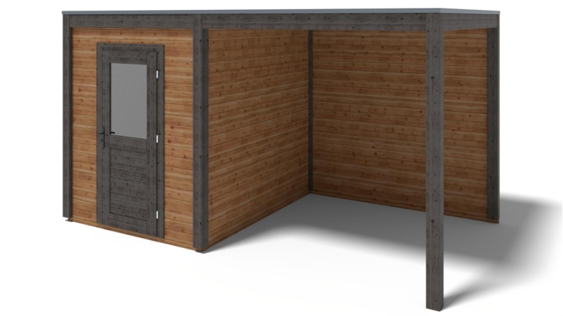 Casetta da giardino in legno Luma 4.56x2.59 m - 11.81 m2 - 28 mm - impregnata