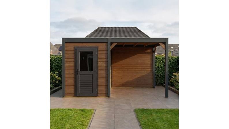 Casetta da giardino in legno Luma 5.06x2.59 m - 13.11 m2 - 28 mm - impregnata