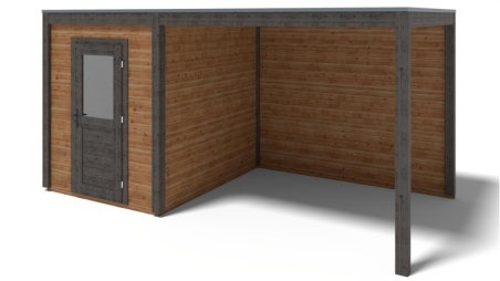 Casetta da giardino in legno Luma 5.06x2.59 m - 13.11 m2 - 28 mm - impregnata