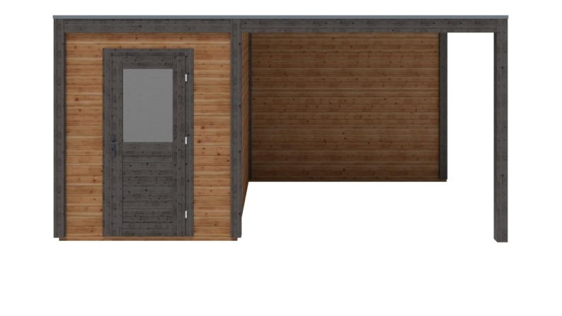 Casetta da giardino in legno Luma 5.06x2.59 m - 13.11 m2 - 28 mm - impregnata