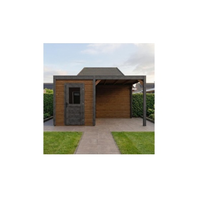 Casetta da giardino in legno Luma 4.56x3.09 m - 14.09 m2 - 28 mm - impregnata