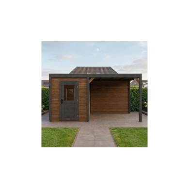 Casetta da giardino in legno Luma 5.06x3.09 m - 15.64 m2 - 28 mm - impregnata