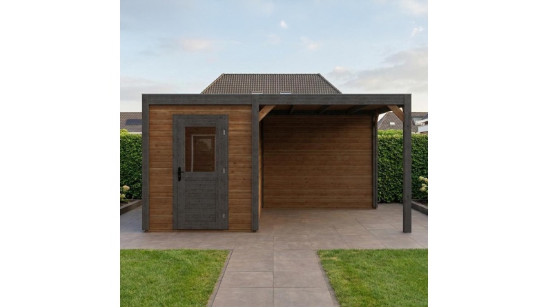 Casetta da giardino in legno Luma 5.06x3.09 m - 15.64 m2 - 28 mm - impregnata