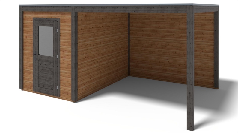 Casetta da giardino in legno Luma 5.06x3.09 m - 15.64 m2 - 28 mm - impregnata