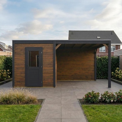 Casetta da giardino in legno Nexa 5.06x2.59 m - 13.11 m2 - 28 mm - impregnata