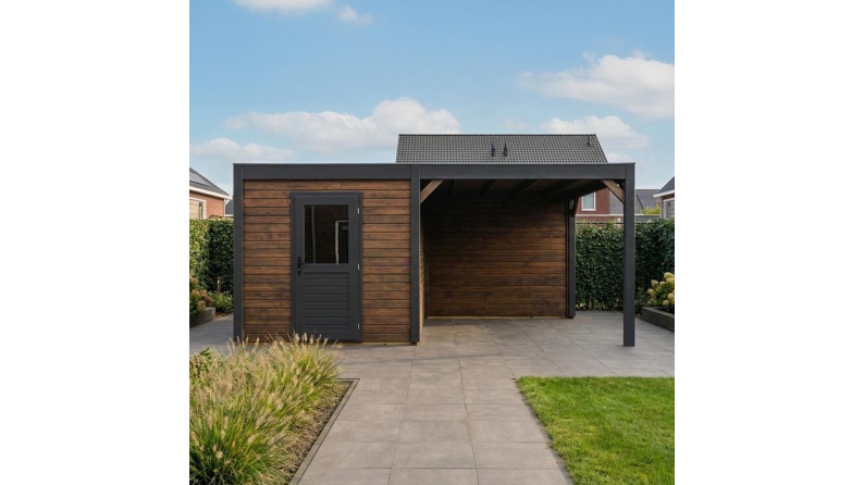 Casetta da giardino in legno Nexa 5.06x3.09 m - 15.64 m2 - 28 mm - impregnata