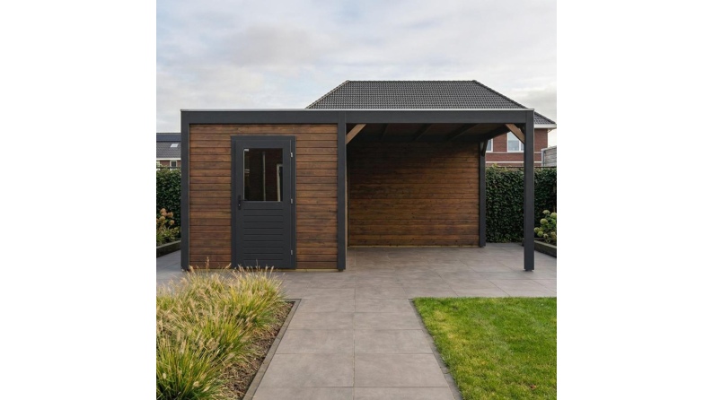 Casetta da giardino in legno Nexa 5.56x3.09 m - 17.18 m2 - 28 mm - impregnata