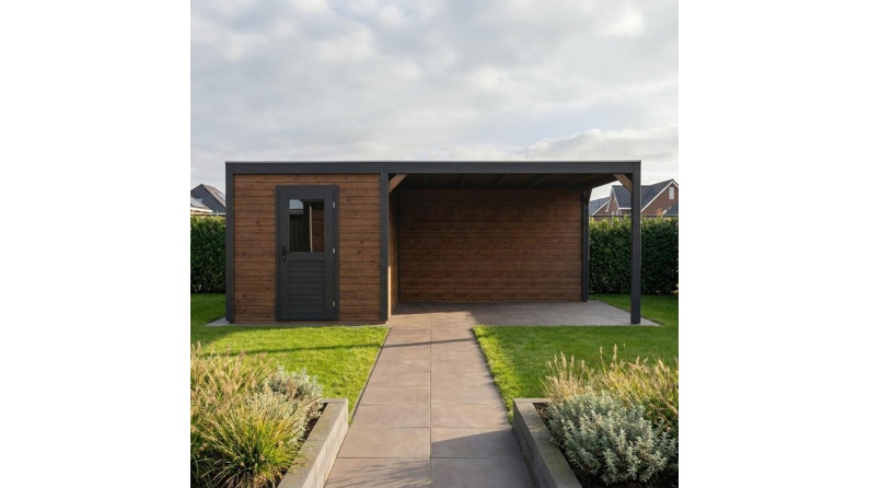 Casetta da giardino in legno Nexa 6.56x3.09 m - 20.27 m2 - 28 mm - impregnata