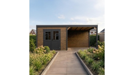 Casetta da giardino in legno Sora 6.06x2.59 m - 15.7 m2 - 28 mm - impregnata