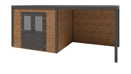 Casetta da giardino in legno Sora 6.06x2.59 m - 15.7 m2 - 28 mm - impregnata