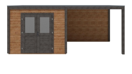 Casetta da giardino in legno Sora 6.06x2.59 m - 15.7 m2 - 28 mm - impregnata