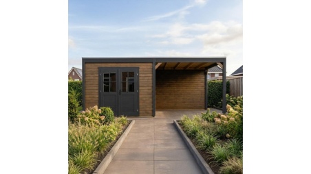 Casetta da giardino in legno Sora 6.06x3.09 m - 18.73 m2 - 28 mm - impregnata