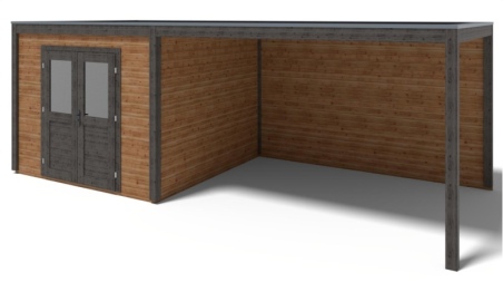 Casetta da giardino in legno Sora 7.06x3.09 m - 21.82 m2 - 28 mm - impregnata