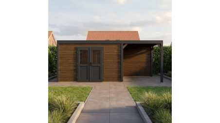 Casetta da giardino in legno Nova 6.56x2.59 m - 16.99 m2 - 28 mm - impregnata