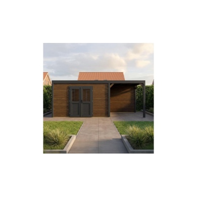 Casetta da giardino in legno Nova 6.56x3.09 m - 20.27 m2 - 28 mm - impregnata