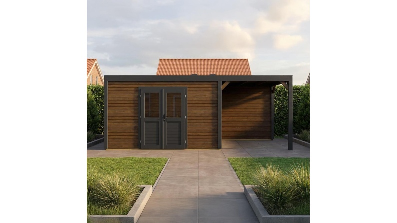 Casetta da giardino in legno Nova 6.56x3.09 m - 20.27 m2 - 28 mm - impregnata