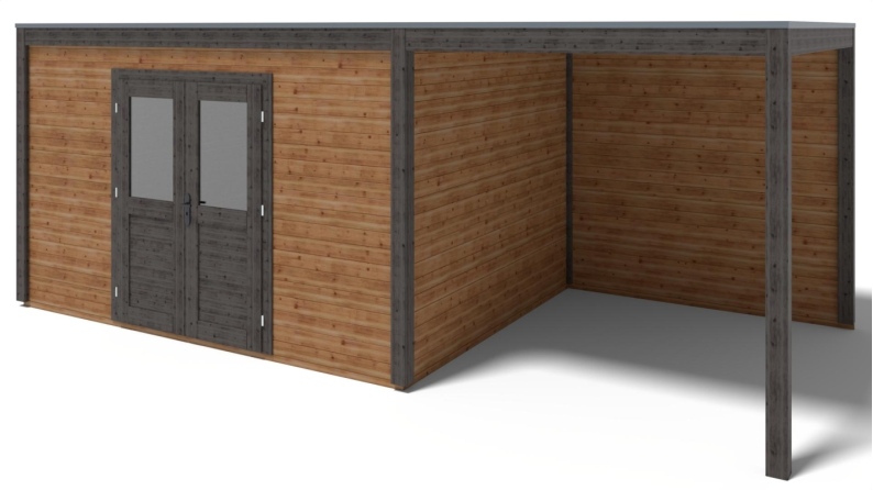 Casetta da giardino in legno Nova 6.56x3.09 m - 20.27 m2 - 28 mm - impregnata