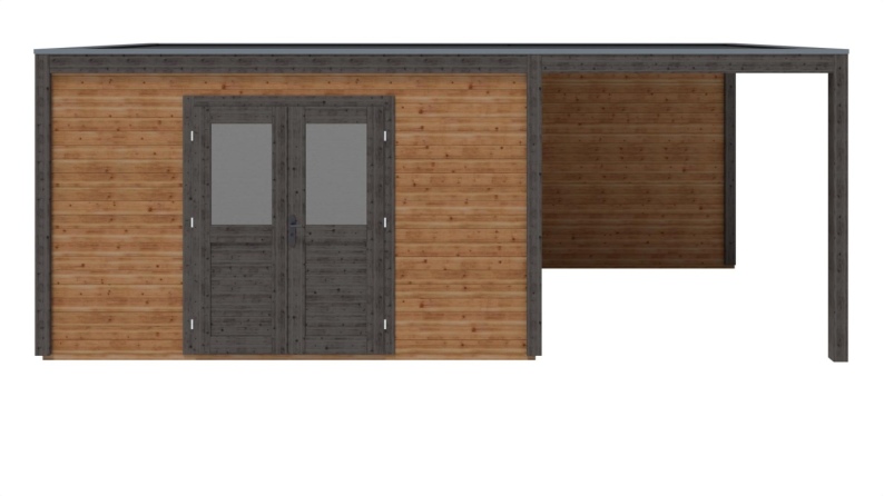 Casetta da giardino in legno Nova 6.56x3.09 m - 20.27 m2 - 28 mm - impregnata