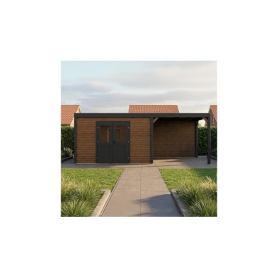 Casetta da giardino in legno Nova 7.06x3.09 m - 21.82 m2 - 28 mm - impregnata