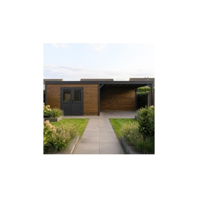 Casetta da giardino in legno Nova 8.06x3.09 m - 24.91 m2 - 28 mm - impregnata