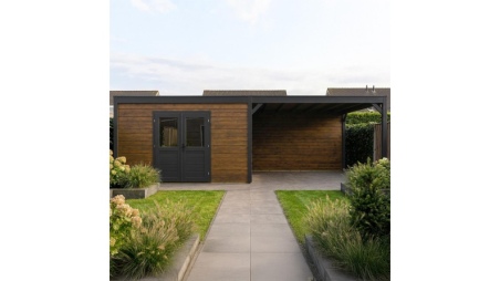 Casetta da giardino in legno Nova 8.06x3.09 m - 24.91 m2 - 28 mm - impregnata