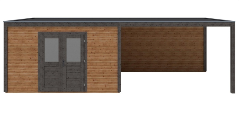 Casetta da giardino in legno Nova 8.06x3.09 m - 24.91 m2 - 28 mm - impregnata