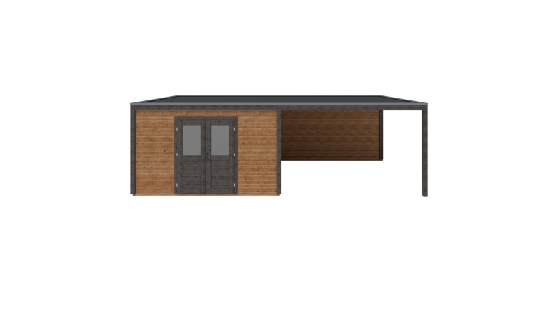Casetta da giardino in legno Nova 8.06x4.09 m - 32.96 m2 - 28 mm - impregnata