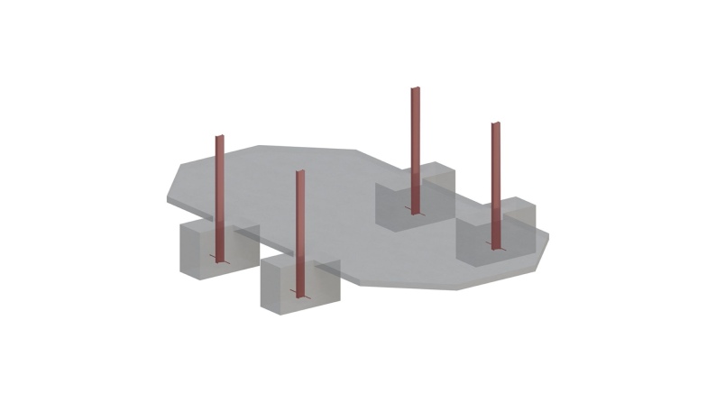 Piscina in legno NEMO 7.3 x 3.97 – H.1.45 m con spiaggia, grigio, con supporti da cementare