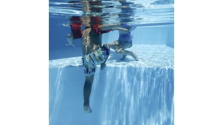 Piscina in legno AQUA 6.1 x 2.85 – H.1.31 m con spiaggia, sabbia, con supporti da cementare