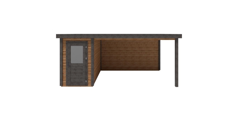 Casetta da giardino in legno Mira 5.56x3.09 m - 17.18 m2 - 28 mm - impregnata