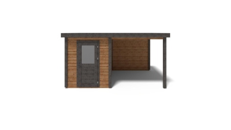 Casetta da giardino in legno Vala 4.56x3.09 m - 14.09 m2 - 28 mm - impregnata