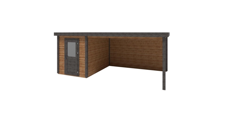 Casetta da giardino in legno Vala 6.06x3.09 m - 18.72 m2 - 28 mm - impregnata