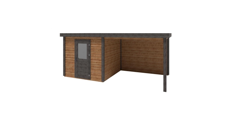 Casetta da giardino in legno Rava 5.56x2.59 m - 14.4 m2 - 28 mm - impregnata