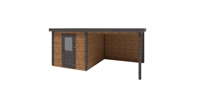 Casetta da giardino in legno Rava 5.56x3.09 m - 17.18 m2 - 28 mm - impregnata