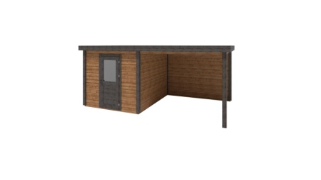 Casetta da giardino in legno Rava 5.56x3.09 m - 17.18 m2 - 28 mm - impregnata