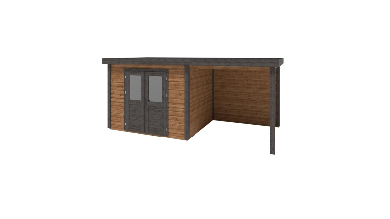 Casetta da giardino in legno Aura 5.56x2.59 m - 14.4 m2 - 28 mm - impregnata