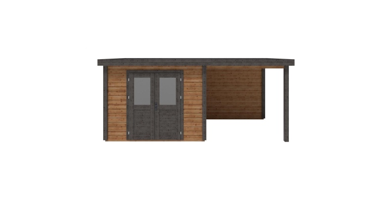 Casetta da giardino in legno Aura 5.56x2.59 m - 14.4 m2 - 28 mm - impregnata