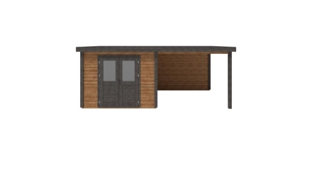 Casetta da giardino in legno Aura 6.06x3.09 m - 18.72 m2 - 28 mm - impregnata