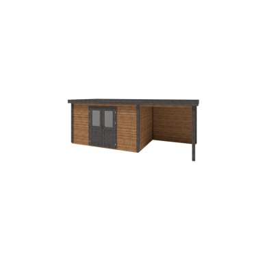 Casetta da giardino in legno Aura 7.06x4.09 m - 28.87 m2 - 28 mm - impregnata