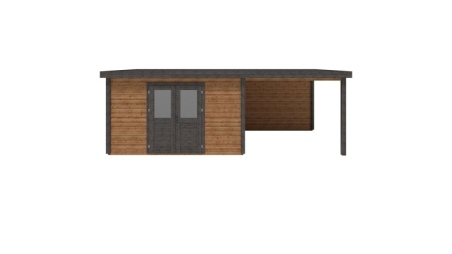 Casetta da giardino in legno Freya 6.56x3.09 m - 20.27 m2 - 28 mm - impregnata
