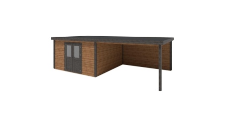 Casetta da giardino in legno Freya 8.06x4.09 m - 32.96 m2 - 28 mm - impregnata