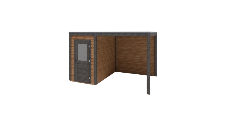 Casetta da giardino in legno Veya 4.06x2.59 m - 10.52 m2 - 28 mm - impregnata