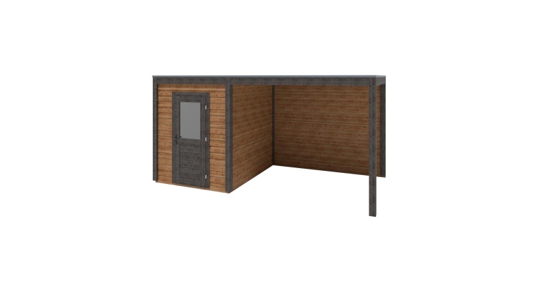 Casetta da giardino in legno Luma 5.06x2.59 m - 13.11 m2 - 28 mm - impregnata