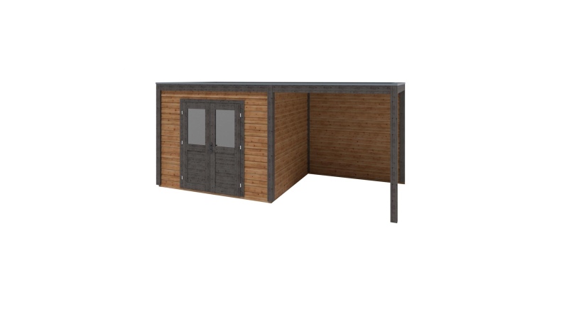 Casetta da giardino in legno Sora 5.56x2.59 m - 14.4 m2 - 28 mm - impregnata