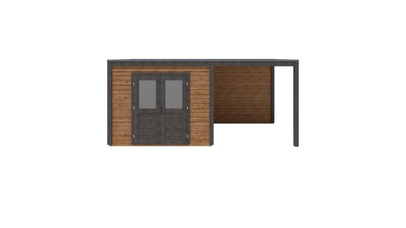 Casetta da giardino in legno Sora 5.56x2.59 m - 14.4 m2 - 28 mm - impregnata
