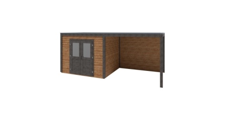 Casetta da giardino in legno Sora 6.06x2.59 m - 15.7 m2 - 28 mm - impregnata