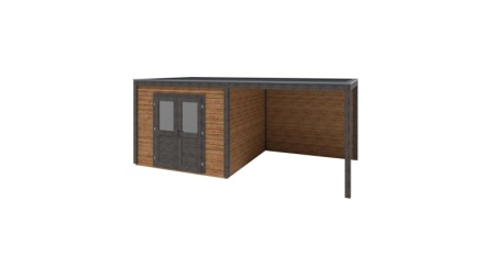 Casetta da giardino in legno Sora 6.06x3.09 m - 18.73 m2 - 28 mm - impregnata