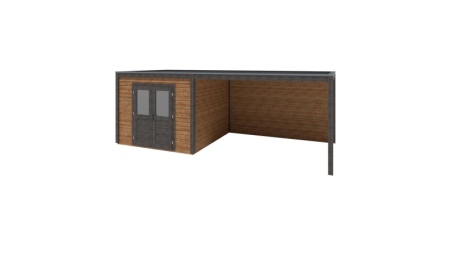 Casetta da giardino in legno Sora 7.06x3.09 m - 21.82 m2 - 28 mm - impregnata